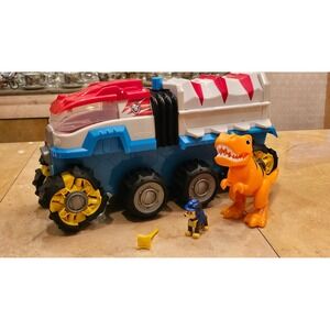 Paw Patrol Dino Rescue Chase Fire Movable Truck Vehicle‎ with Chase Dinosaur Toy